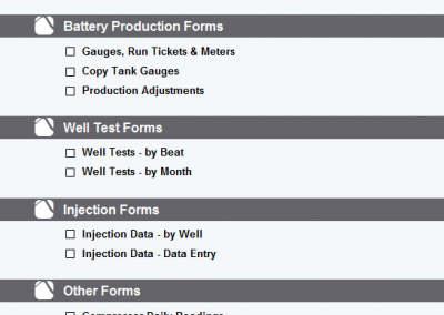 Production Gauging Forms
