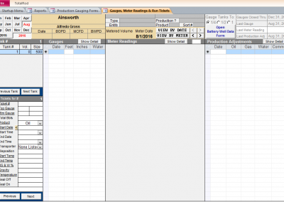 Gauges Meter Readings Run Tickets