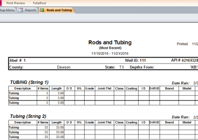 Rods And Tubing